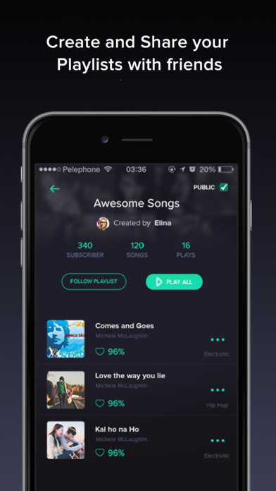 Flutin - smart music playlists screenshot 4