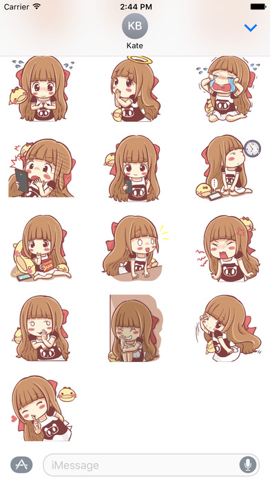 Miko The Anime Girl 3 Stickers for iMessage screenshot 3