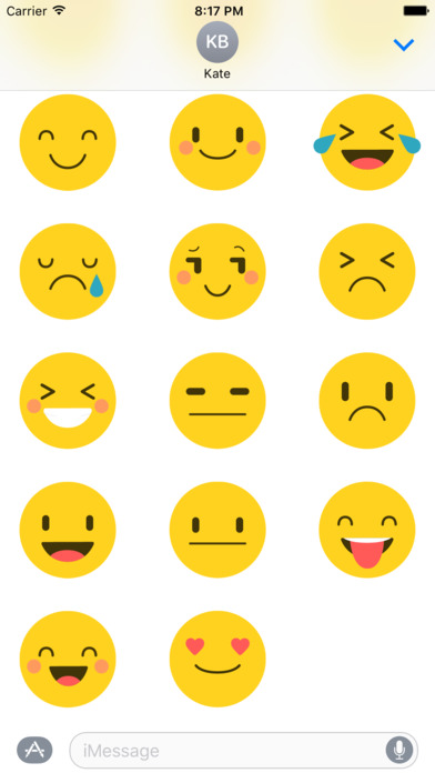 Emoticon Stickers - Emojis for iMessage screenshot 3