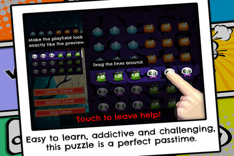 Haunted Monster Head Line Up - FREE - Slide To Match Pattern Puzzle Game screenshot 4
