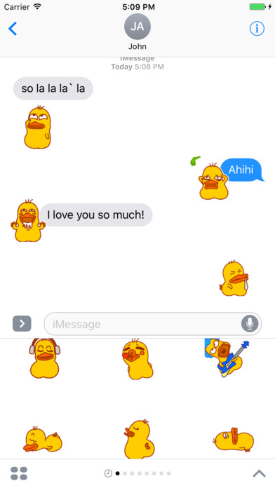 Mental duck emojis animated - Fx Sticker screenshot 2