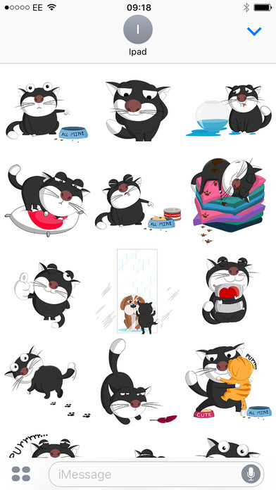 Silly Darn Cat Sticker Pack screenshot 2