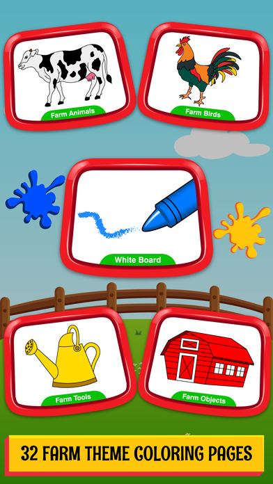 Farm Animals Coloring Book for Kids & Preschoolers screenshot 3