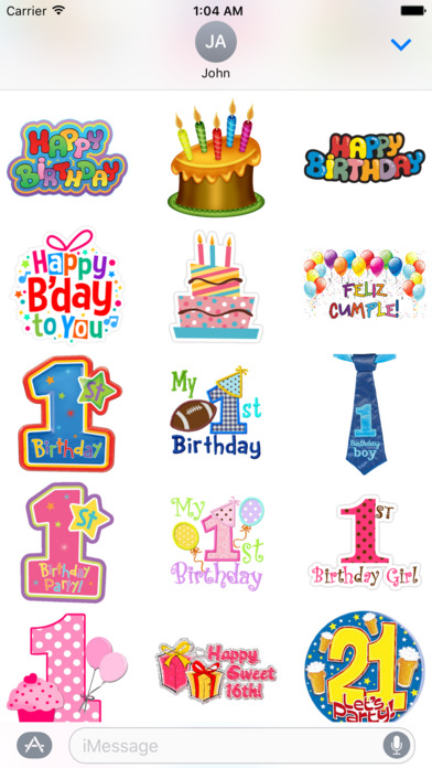 Happy Birthday & Celebration Stickers for iMessage screenshot 4