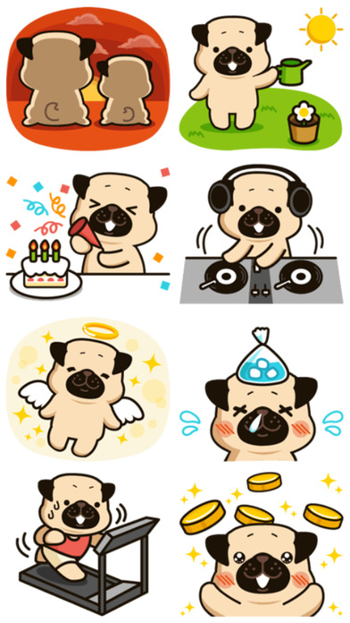 Cute Pug Stickers! screenshot 2