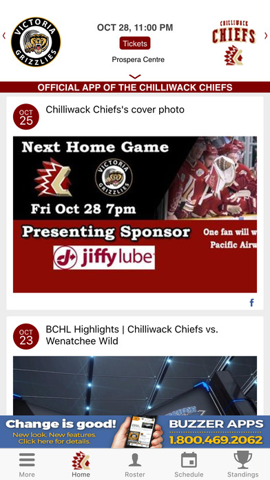 Chilliwack Chiefs Official App screenshot 2