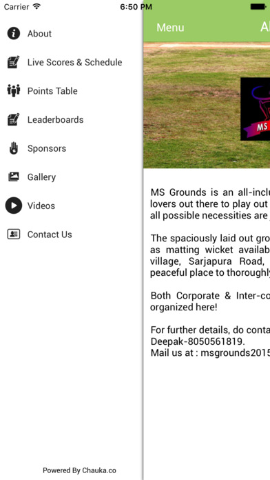 MS Grounds Bangalore screenshot 2