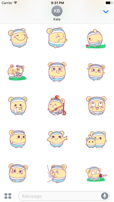 Shiro Hamster 2 animated sticker screenshot 2