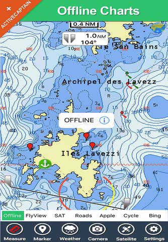 Marine : Calabria GPS map Nautical fishing charts screenshot 2