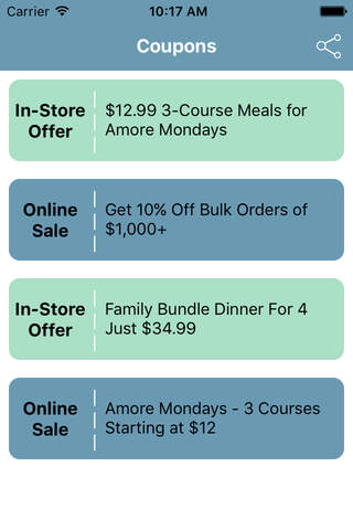 Coupons for Carrabba's Italian Grill Free App screenshot 2