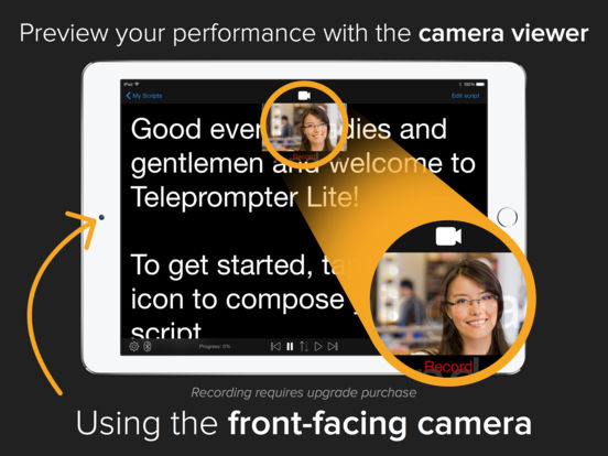 teleprompter for iphone position script