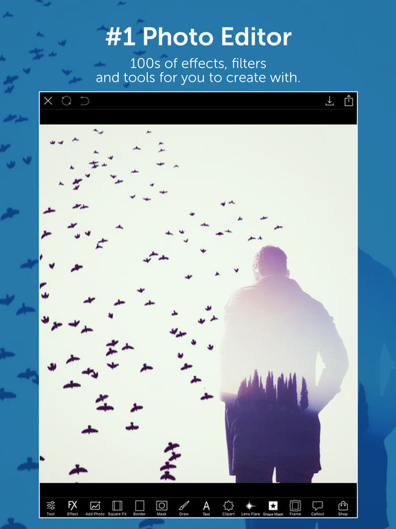 Screenshots of PicsArt Photo Studio - All-in-one photo editor & collage maker for iPad