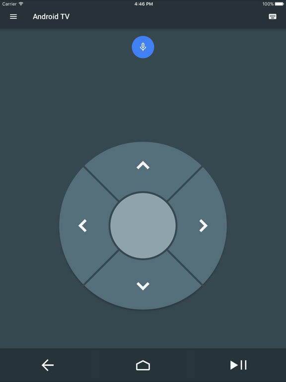 Screenshots of Android TV for iPad