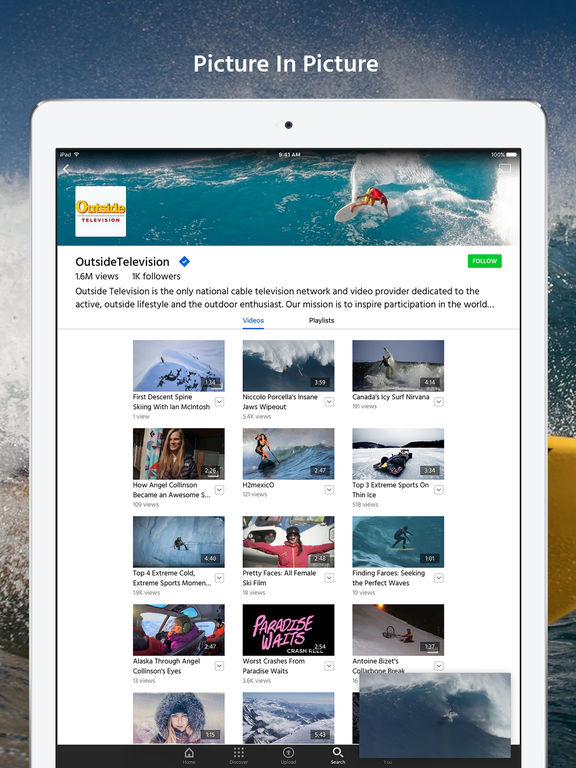 Screenshots of Dailymotion for iPad
