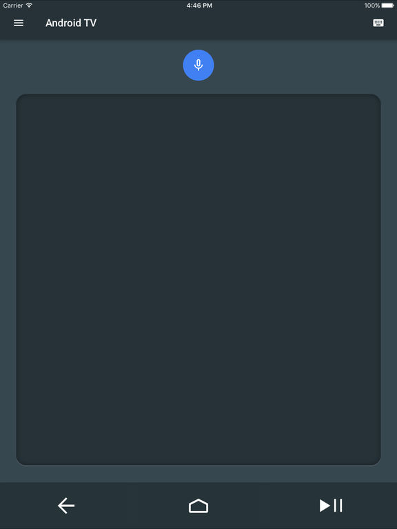 Screenshots of Android TV for iPad