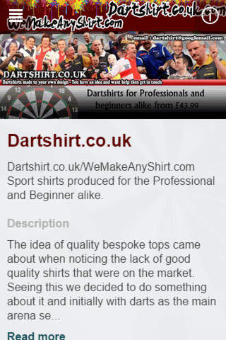 Dartshirt.co.uk screenshot 2