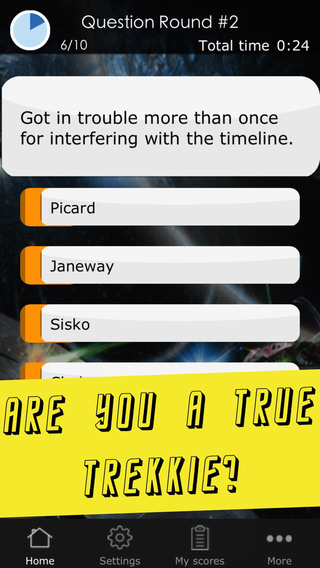 【免費遊戲App】Quiz App for Star Trek - A Sci Fi space trip from the original series over TNG to DS9, Voyager and the movies-APP點子