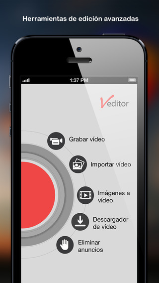 Veditor - editor de vídeo añadir filtros texto música efectos de sonido imágenes y pegatinas