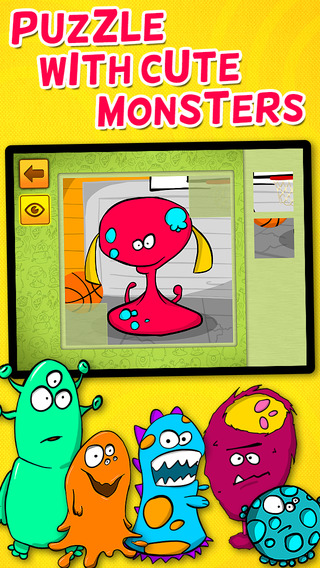 Kids Play Friendly Monsters Puzzles for Toddlers and Preschoolers: Free
