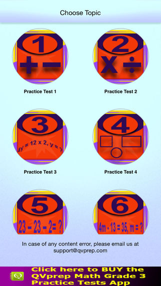 QVprep Lite Math Grade 3 Practice Tests