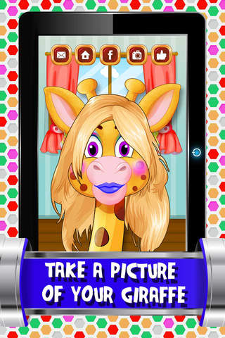 Baby Giraffe Salon - Free pet makeover game for young boys and girls screenshot 4