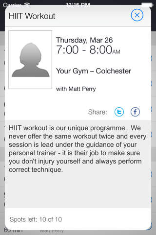 Your Gym Colchester screenshot 2