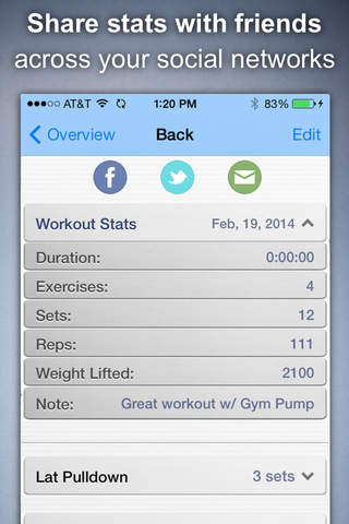 Gym Log Plus - Best Workout Tracker screenshot 3