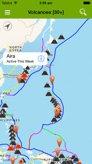 Volcanoes - Volcano Map Alerts Info and News now with Recent Earthquakes