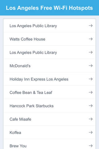 Los Angeles Wi-Fi Hotspots screenshot 2