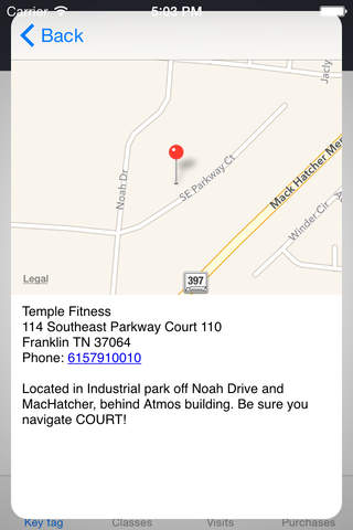 Temple Fitness Franklin screenshot 2