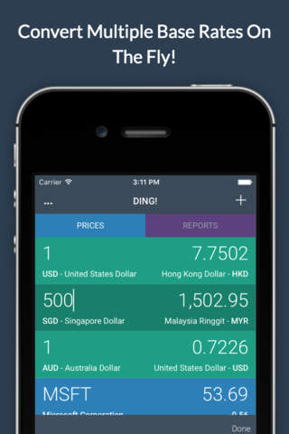 Ding! - Live Stocks & Currency Exchange Rates with Hourly Notifications screenshot 2