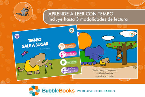 Tembo sale a jugar. Libro interactivo infantil. Juego de puzzle. Aprende inglés y más idiomas con Tembo, una genial app educativa screenshot 3