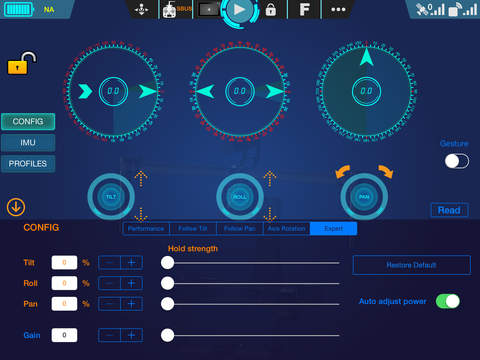 gStabi Tuner HD- Config and Control gStabi - iPad Version screenshot 3