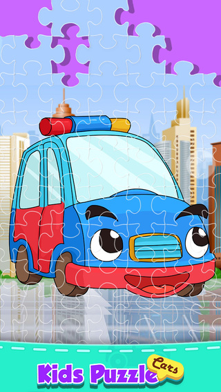 Cars Jigsaw Puzzle - Fun Kids Transportation Cartoon