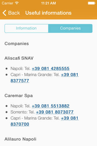Capri Schedule screenshot 4