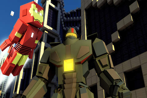 Block Iron Robot 3 - Fantasy Formers Survival and Multiplayer Mini Game screenshot 2