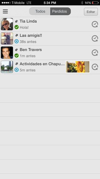 Captura de pantalla del iPhone 2
