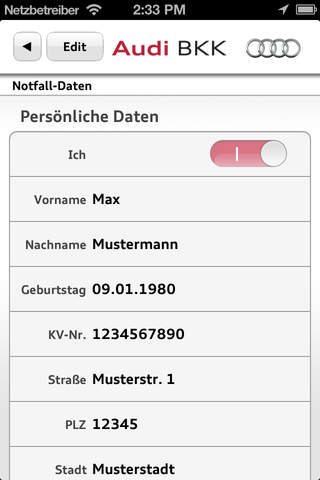 Audi BKK Notfall-Hilfe screenshot 2