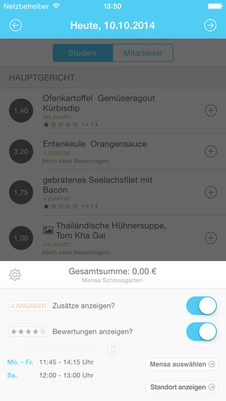 【免費生活App】Studentenfutter | Deine App für die Mensa Osnabrück, Vechta, Haste & Lingen-APP點子