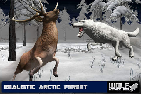 Wolf Attack Simulator 3D - Hunting of Animals in Snow Farm is true Revenge of Wild Beast screenshot 2