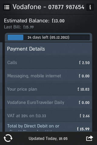 My Phone Usage - O2, Vodafone, Tesco Mobile, Orange, T-Mobile, Three, Virgin & Giffgaff screenshot 3