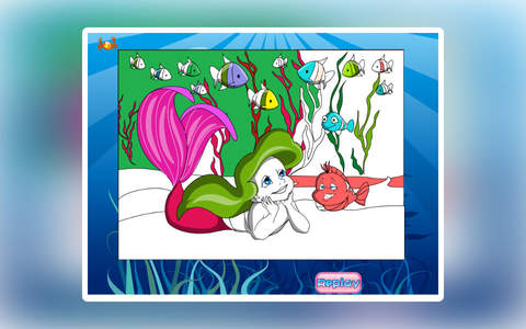 Mermaid Ariel Coloring screenshot 3