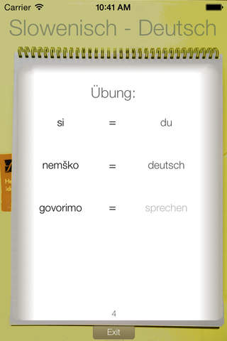Vocabulary Trainer: German - Slovenian screenshot 2