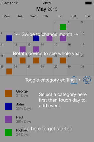 Yearlier: Year Planner screenshot 3