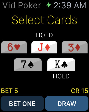 【免費遊戲App】Video Poker for Apple Watch-APP點子