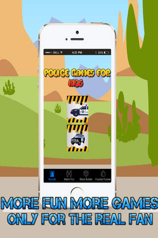 Police Game for Little Boys - Fun Activities, Match, Puzzles and Block Games screenshot 4