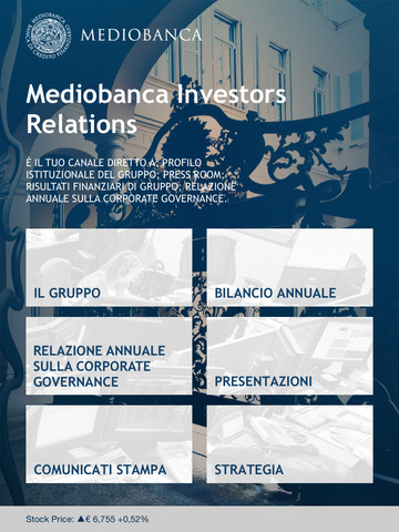 Mediobanca Investor Relations screenshot 2