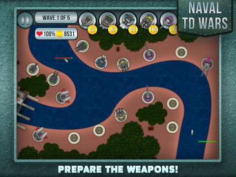 【免費遊戲App】Naval TD Wars-APP點子