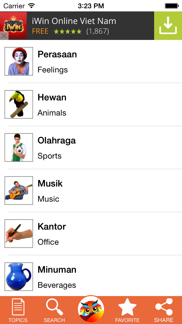 App Shopper Bahasa Indonesian Vocabulary FREE (Education)