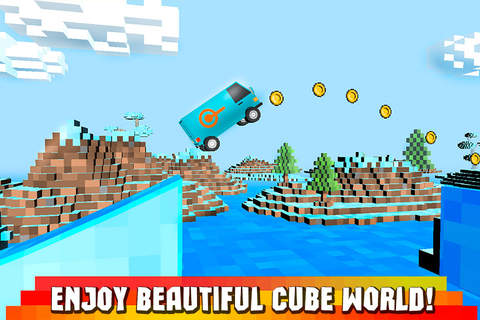 Cube Jeep: Hill Race 3D Full screenshot 4